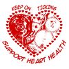 CafePress Support Heart Health Rectangle Sticker Rectangle Bumper Sticker Car Decal