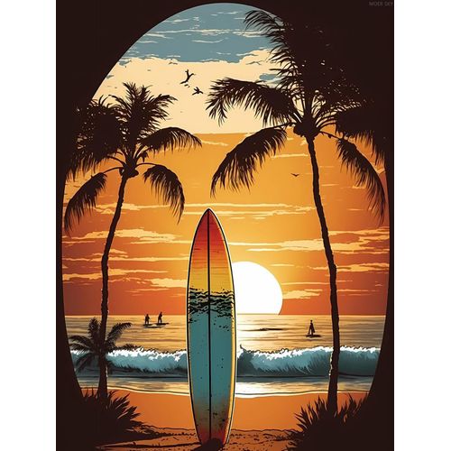 Beach and Surfboard DIY Diamond Painting Kit, Diamond Painting Full Round Drill Sticks, 5D Stress Relief Handmade Gifts and Beginners Bathroom Decor Wall Decor 12x16inch/30x40cm