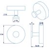Croydex QM741741 Romsey Robe Hook , Silver , 5.3 x 5.3 x 3.7cm