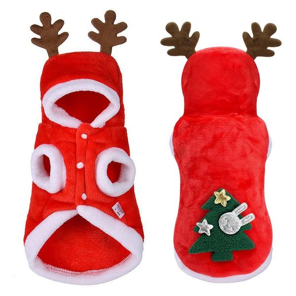 Festive Santa Claus Dog Costume For Small Dogs - Perfect For Christmas Celebrations! - Red / Xs