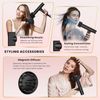 Professional High-Speed Hair Dryer with Diffuser Nozzle Low Noise Fast Drying Io