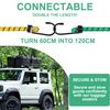 Basic Bungee Strap 12 Bungee Cords with Hooks, Elastic Straps UV-Resistant for Securing Gardening, Tent,Luggage