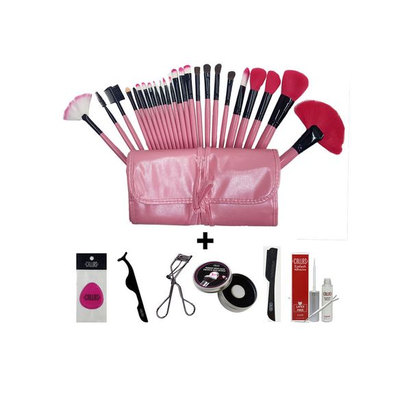 Callas Professional High-Quality Make up Brush Tool 30pcs Set - Pink