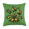 Venus Fly Trap Carnivorous Plant Throw Pillow