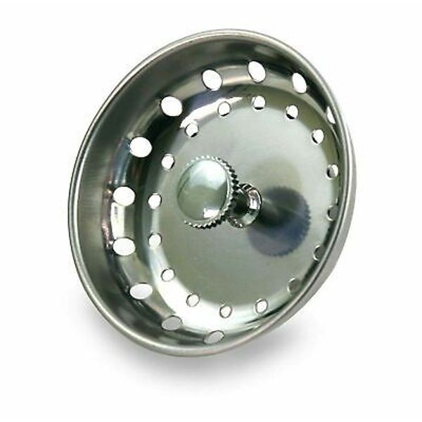 EverFlow Kitchen Sink Strainer Stopper Stainless Steel Drain Basket Waste Plug