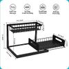 2 Tier Under Sink Pull-out Drawer Storage Shelf Organizer kitchen bathroom Cabin