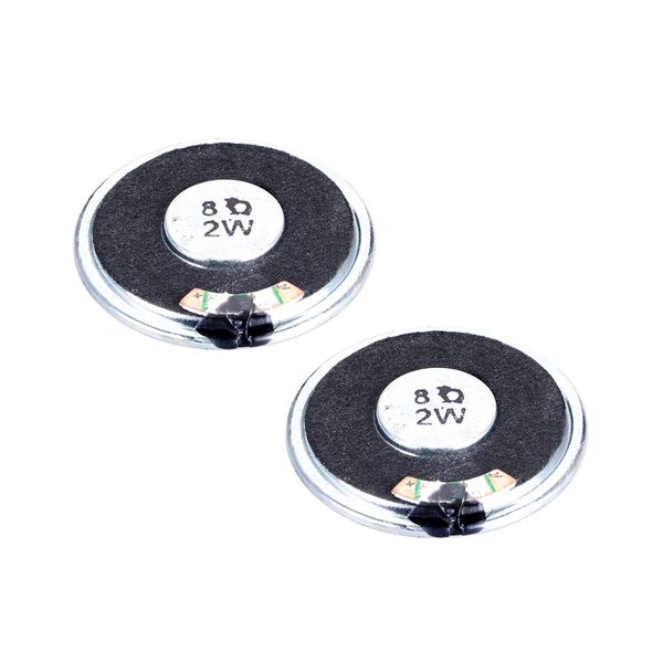 sourcing map 2W 8 Ohm DIY Speaker 40mm Round Shape Replacement Loudspeaker 2pcs