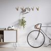 tallo single wooden wall hooks, made from responsibly-sourced timber, White
