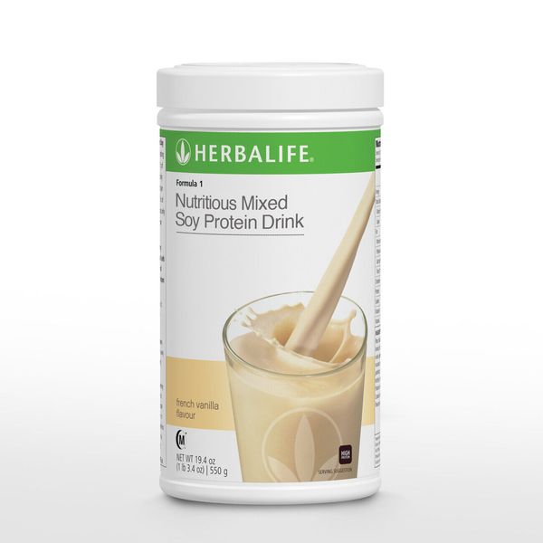 Herballife Nutritious Mixed Soy Protein Drink Shake Powder French Vanilla 550g.