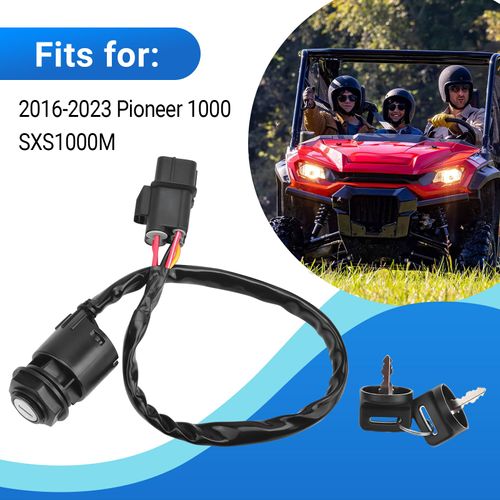 Ignition Key Switch Fits for 2016-2023 Pioneer 1000 SXS1000M Replaces 35100-HL4-A01 35100-HL4-AK1