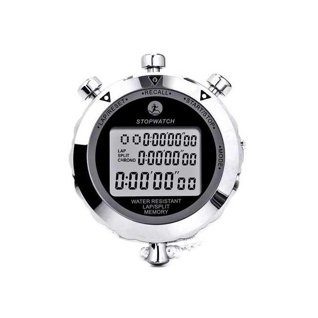 Rolilink Stopwatch,Metal Stop Watch for Sports Waterproof Stopwatches Timer for Sports and Competitions (10 Lap)