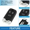 A ABSOPRO 3 Buttons Key Shell Case Keyless Entry Remote Key Fob Replacement Case for Alfa Romeo 159