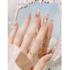 ALLMIRA Aurora Powder Nail Solid 6 Colors Palette Nail Powder Gel Nail Color Nail Parts Home DIY Fine with Sponge Tips (09)