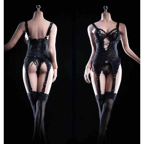 1/6 Suspender Lingerie Set, Cosplay Set, Sex Suit, Sexy Suit, Bikini Swimsuit Sexy Lingerie(Without Head, Body) Black