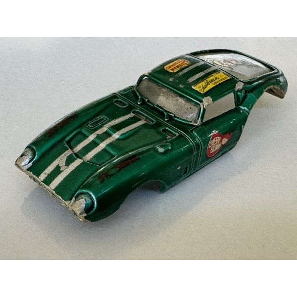 Aurora Thunderjet 500 Cobra GT CANDY GREEN/SILVER HOSlot Car BODY (parts/repair)