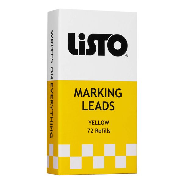 Listo 162 Marking Pencils Refill - YELLOW, Box of 72, Grease Pencils/China Marking Pencils/Wax Pencils