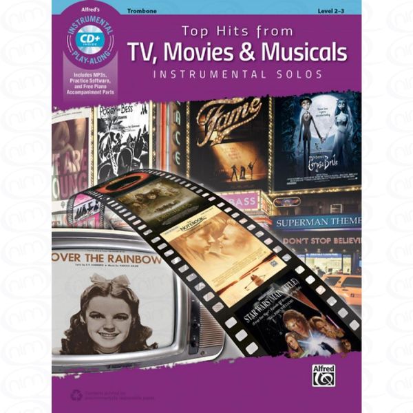 TOP HITS FROM TV MOVIES + MUSICALS - arrangiert für Posaune - mit CD [Noten/Sheetmusic]