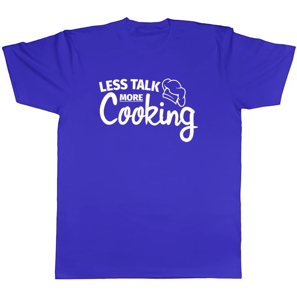 Shopagift Less Talk More Cooking T-Shirt Blue