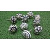 KNOBSWORLD Set of 10 Black & White Ceramic knobs Cabinet Handles Kitchen pulls Drawer Puller