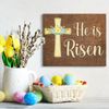 JennyGems Easter Decorations, He Is Risen Christian Sign, Religious Easter Decor