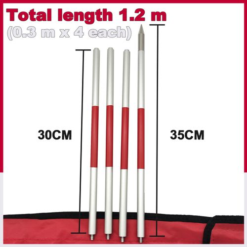 LS2015 Mini Prism Pole, Surveying Prism Pole Prism Constant -30mm Offset, GMP111 Total Station Prism With 4 Pole