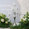 LANLONG Silver Candle Holders for Table Centerpiece 7 Arms Tall Crystal Cande...