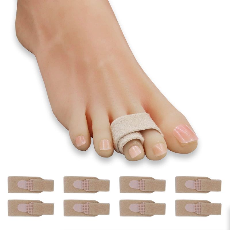 Winiyou Fabric Toe Wraps for Women and Men, 8 Pack of Toe Splints for ...