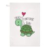 Crazy Tortoise Girl Tea Towel Dish Cloth