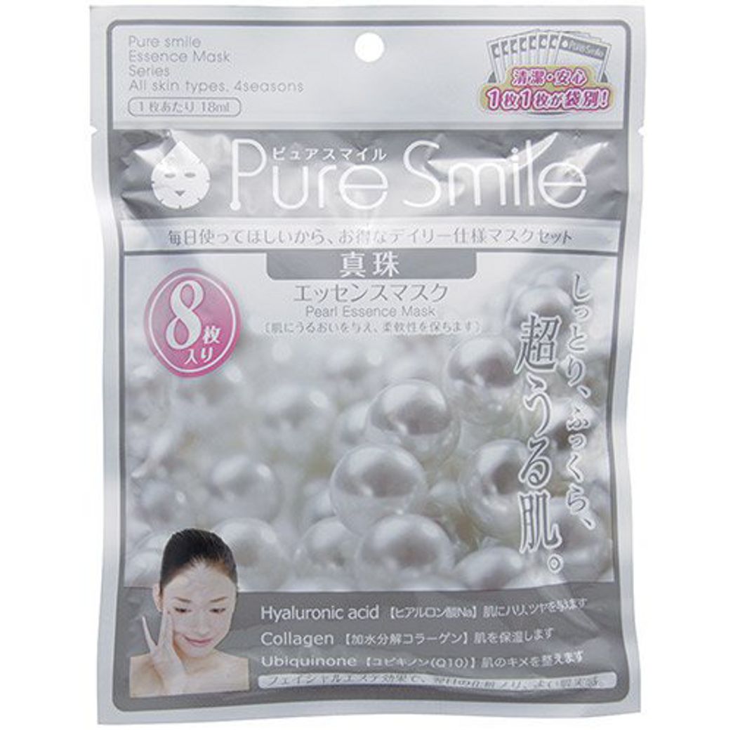 Pure Smile Essence Face Mask Pearl 8 Sheets
