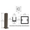 CRL D990DU12E Duranodic Bronze 12" End Design Series Partition Post