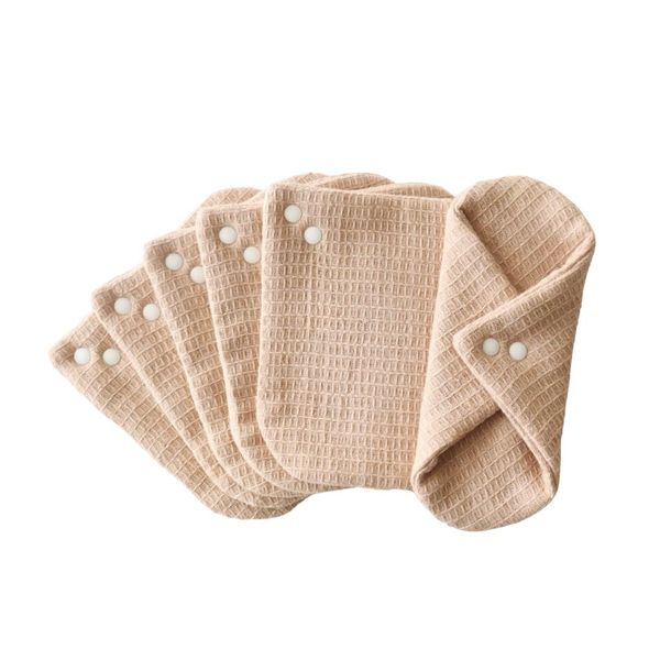 Hanabu Organic Cotton Extra Snap Liner (M/Round/White) 6 Count