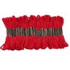 Leliafleury 24Pcs Red Embroidery Threads Polyester Embroidery Thread Cross Stitch Floss for DIY Knitting Sewing Projects