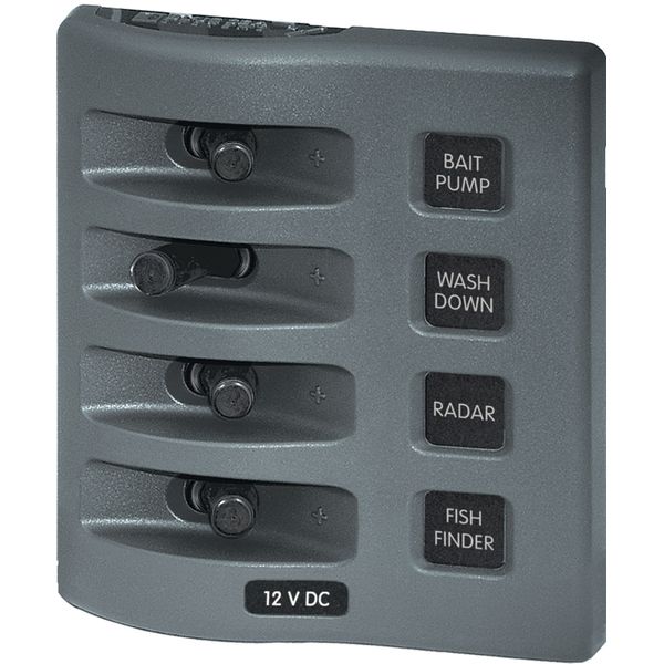 Blue Sea Systems 4305 WeatherDeck 12V DC Waterproof Switch Panel - 4 Position, 12/24V