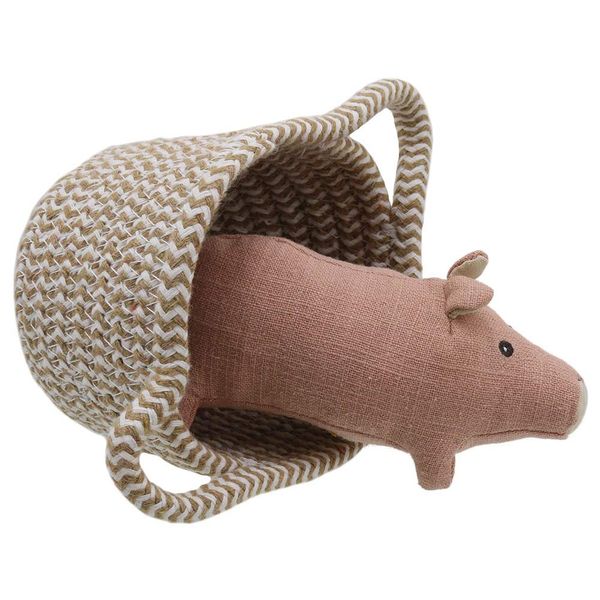 Wilberry - Pets in Baskets - Pig Soft Toy - WB001804