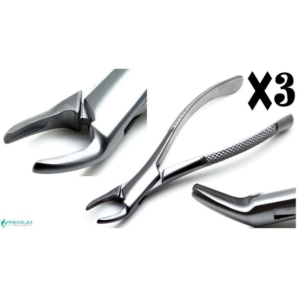 3 Pcs Forcep 150 Extracting Root Upper Teeth Dental Surgical Premium Instruments
