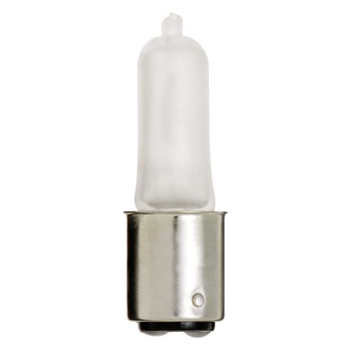 Satco S1982/04 T4 Halogen Light Bulb, BA15d Base, 50 Watts, Frosted, 4-Pack