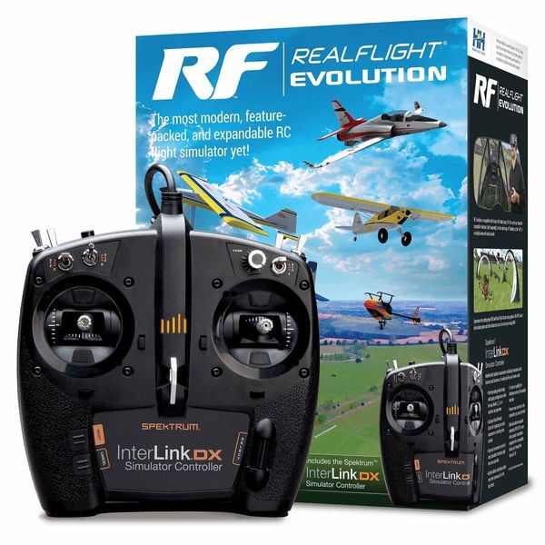 Realflight Evolution RC Helicopter Flight Simulator Interlink DX Controller MD2