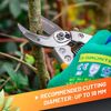 GRÜNTEK Secateurs BUZZARD, pruning shears anvil, TEFLON coated blade, garden pruner