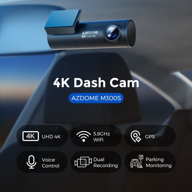 Upgrade AZDOME Car DVR M550 Pro Dash Cam 4K 5.8Ghz WiFi 2 or 3