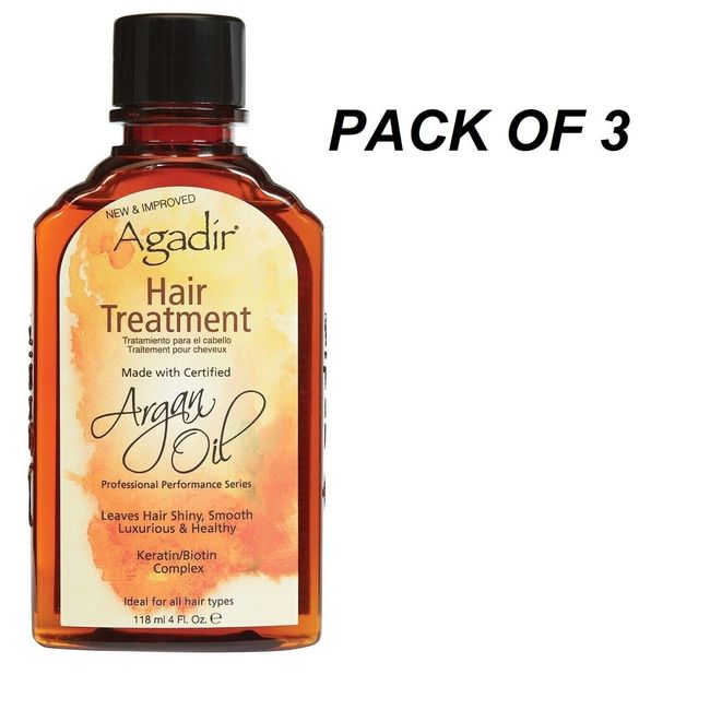 Agadir Argan Oil Hair Treatment, 4 oz - 3 PACK