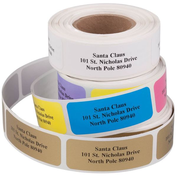 Custom Classic Roll Labels, Set of 200 - White