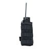 ROCOTACTICAL Tactical Radio Pouch, 1000D Nylon Tactical Molle Radio Pouch Holster Compatible with 5.11 Bags/Packs (Black)
