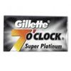 GILLETTE 7 O'CLOCK SUPER PLATINUM COATED DOUBLE EDGE SHAVING BLADES 100 COUNT