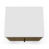 Manhattan Comfort Liberty 2-Drawer Solid Wood End Table in White/Rustic Brown