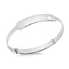Tuscany Silver Women's Sterling Silver Heart ID Extendable Baby Bangle