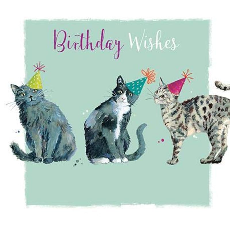 Cats In Hats Happy Birthday Greeting Card The Wildlife Range Cards ...