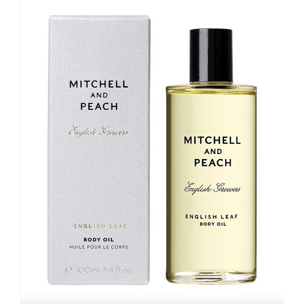 Mitchell and Peach English Growers Body Oil English Leaf  Scent NIB 3.4 oz.