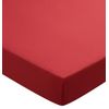 Helena Springfield Plain Dye Percale 50/50 Fitted Sheet, Super King, Red