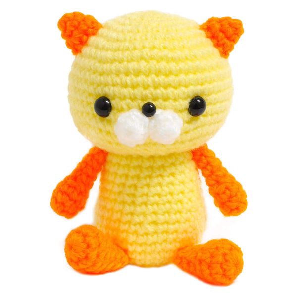 NASKA MI-8 Amigurumi Knitting Kit, Orange Cat Designed by Miyuki Ichikawa