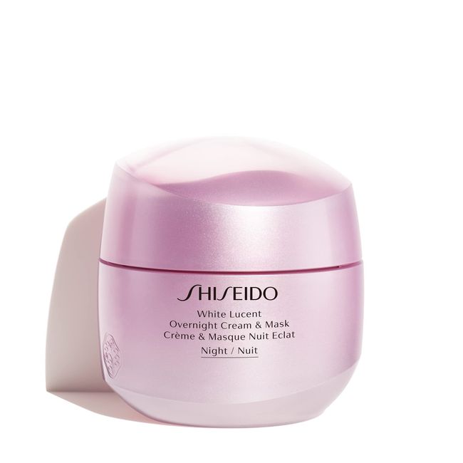 Shiseido White Lucent Overnight Cream and Mask - 75 mL - Targets Dark Spots & Discoloration - Provides 24-Hour Hydration - Non-Comedogenic - All Skin Types